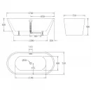Акриловая ванна BelBagno BB61-1700 170x75 см, отдельностоящая, белый