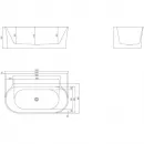 Акриловая ванна 150x80 см BelBagno BB409-1500-800