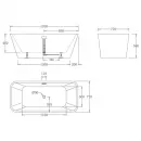 Акриловая ванна BelBagno BB60-1700 170x77 см, отдельностоящая, белый