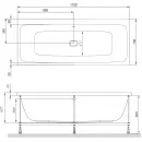 Акриловая ванна 170x70 см Am.Pm Func W84A-170-070W-A