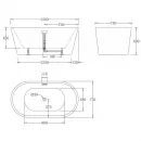 Акриловая ванна BelBagno BB71-1500 150x75 см, отдельностоящая, белый