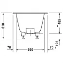 Акриловая ванна 180x80 см Duravit DuraSquare 700426000000000