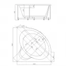 Акриловая ванна 145x145 см Aquatek Ума