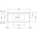 Акриловая ванна 180x80 см L Duravit P3 Comforts 700379000000000