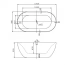 Акриловая ванна BelBagno BB27 150x78 см, отдельностоящая, белый
