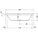 Акриловая ванна 190x90 см Duravit Happy D.2 700315000000000