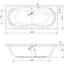 Акриловая ванна 180x80 см Cezares Amalfi AMALFI-180-80-45