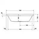 Акриловая ванна 180x80 см Duravit Happy D.2 700314000000000