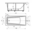 Акриловая ванна 149x69 см Aquatek Либра-150 LIB150-0000037