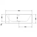 Акриловая ванна 180x80 см R Duravit Happy D.2 700317000000000