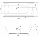 Акриловая ванна 180x80 см Cezares Arena ARENA-180-80-45
