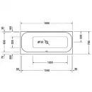Акриловая ванна 160x70 см L Duravit Happy D.2 700308000000000