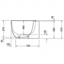 Акриловая ванна 185x95 см Duravit Luv 700433000000000