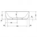 Акриловая ванна 185x95 см Duravit Luv 700433000000000