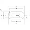 Акриловая ванна 185x95 см Duravit Luv 700433000000000