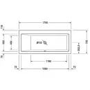 Акриловая ванна 170x75 см L Duravit Vero 700133000000000