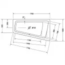 Акриловая ванна 170x100 см R Duravit Paiova 700213000000000