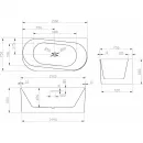 Акриловая ванна 150x75 см Abber AB9494-1.5