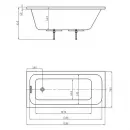 Акриловая ванна 150x70 см Aquatek Мия