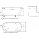 Акриловая ванна BelBagno BB62-1700-W0 170x72 см, отдельностоящая, белый