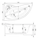 Акриловая ванна 149x89,5 см левая Aquanet Atlanta 00205402