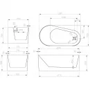 Акриловая ванна 150x75 см R Abber AB9496-1.5 R