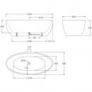 Акриловая ванна BelBagno BB69-1700-W0 169x82 см, отдельностоящая, белый