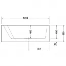 Акриловая ванна 170x100 см L Duravit Paiova 700264000000000