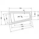 Акриловая ванна 170x100 см L Duravit Paiova 700264000000000
