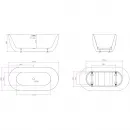 Акриловая ванна BelBagno BB70-1500-800 150x80 см, отдельностоящая, белый