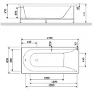 Акриловая ванна 179,5x80 см AM.PM Spirit W72A-180-080W-A2