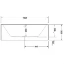 Акриловая ванна Duravit Vero Air 700418000000000 180x80 см, отдельностоящая, белый