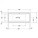 Акриловая ванна Duravit Vero Air 700418000000000 180x80 см, отдельностоящая, белый