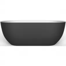 Акриловая ванна BelBagno BB70-1500-800-W/NM 150x80 см, отдельностоящая, черный матовый/белый