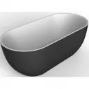 Акриловая ванна BelBagno BB70-1500-800-W/NM 150x80 см, отдельностоящая, черный матовый/белый
