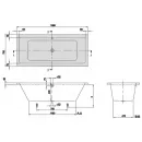 Акриловая ванна 169,5x75 см Villeroy & Boch Targa Plus Duo UBA170NES2V01+U99740000