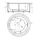 Акриловая ванна Aquatek Аура AUR180-0000003 180x180 см, отдельностоящая, белый