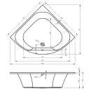 Акриловая ванна 140x140 см Riho Atlanta BB7000500000000
