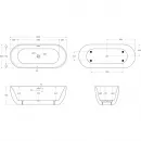 Акриловая ванна BelBagno BB417-1900-800 190x80 см, отдельностоящая, белый