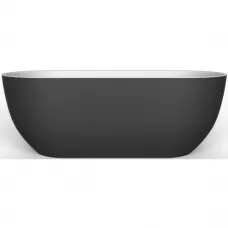 Акриловая ванна BelBagno BB70-1700-800-W/NM 170x80 см, отдельностоящая, черный матовый/белый