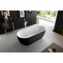 Акриловая ванна BelBagno BB70-1700-800-W/NM 170x80 см, отдельностоящая, черный матовый/белый