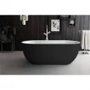 Акриловая ванна BelBagno BB70-1700-800-W/NM 170x80 см, отдельностоящая, черный матовый/белый