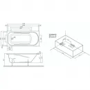 Акриловая ванна 150x70 см AM.PM Sense W75A-150-070W-KL