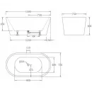 Акриловая ванна BelBagno BB71-1500-W0 150x75 см, отдельностоящая, белый