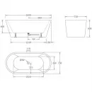 Акриловая ванна BelBagno BB71-1600-W0 160x75 см, отдельностоящая, белый