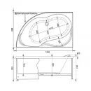 Акриловая ванна 148,3x88,8 см левая Aquanet Graciosa 00205325
