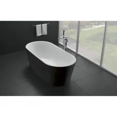 Акриловая ванна BelBagno BB71-1700-NERO-W0 170x80 см, отдельностоящая, черный матовый/белый
