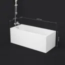 Акриловая ванна Am.Pm Gem W93A-160-070W-A 160x69,5 см, белый