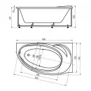 Акриловая ванна 150x95 см левая Aquatek Бетта BET150-0000076