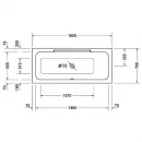 Акриловая ванна 160x70 см R Duravit DuraStyle 700293000000000